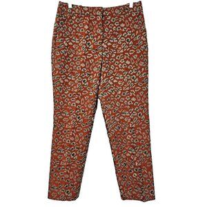 J. Crew Collection Jacquard Animal Print Dress Pants Trousers Women's Size 6